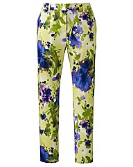 Cropped Floral Print Trousers