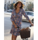 Flower Print Frill Hem Dress