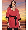 Contrast Kimono Sleeve Tunic