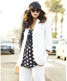 Single Breasted White Blazer