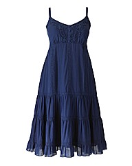 Crochet Trim Tiered Dress