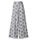 Tall Print Palazzo Trousers Length 34in