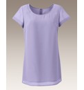 Zip Back Short Sleeve Blouse