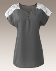 Contrast Lace Detail Tunic