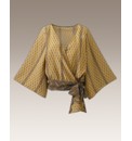 Kimono Wrap Sleeve Blouse