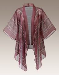 Aztec Print Kimono Waterfall Jacket