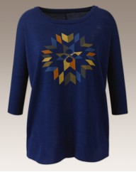 Intarsia Batwing Sleeve Jumper