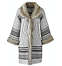 Fur Trim Cardigan Coat