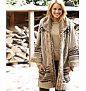 Fur Trim Cardigan Coat