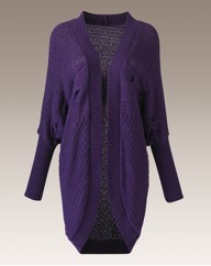Chunky Knit Cable Knit Shawl Cardigan