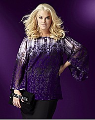 Cobalt Print Blouse