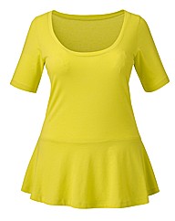 Peplum Jersey Top Longer Length