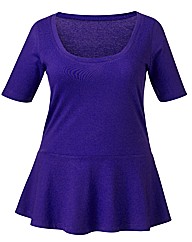 Peplum Jersey Top Longer Length