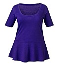 Peplum Jersey Top Longer Length