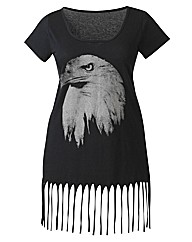 Fringe Tassel Jersey Top