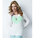 Chunky Knit Heart Jumper