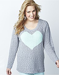 Chunky Knit Heart Jumper
