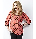 Heart Print Blouse