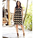 Printed Dipped Hem Dress