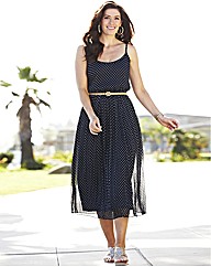 Polka Dot Midi Dress
