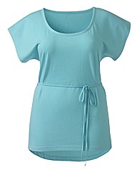 High Low Hem Top with Tie Belt