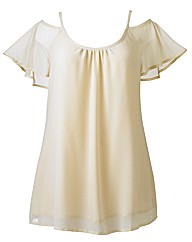 Cut Out Shoulder Blouse
