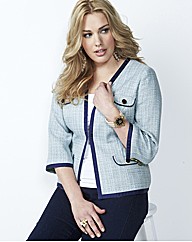 Tweed Jacket with Contrast Trims