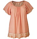 Lace Frill Hem Blouse