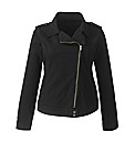 Stretch Cotton Twill Biker Jacket