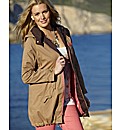 Parka Jacket with Contrast Trim