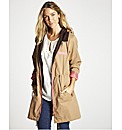 Parka Jacket with Contrast Trim