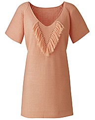 Fringe Front Knitted Jumper