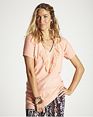 Fringe Front Knitted Jumper