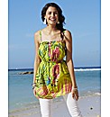 Tropical Print Tunic Vest