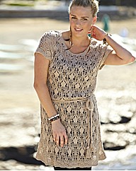 Knitted Tunic Dress with Tie Belt