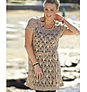 Knitted Tunic Dress with Tie Belt
