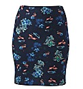 Flamingo Print Tube Skirt Length 19in