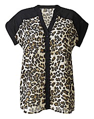 Contrast Placket Short Sleeved Blouse Contrast Placket Short Sleeved Blouse