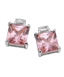 Pink & White Cubic Zirconia Earrings