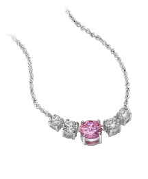 Pink & White Cubic Zirconia Necklace