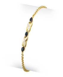 Sapphire & Diamond Accent Bracelet