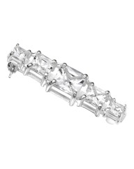 Silver-Plated Cubic Zirconia Booch