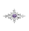 Oval Amethyst Pin