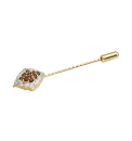 Garnet & Cubic Zirconia Pin Brooch