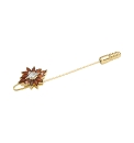 Garnet & Cubic Zirconia Pin Brooch