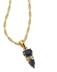 Gold-Plated Sapphire Pendant