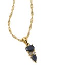 Gold-Plated Sapphire Pendant