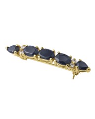 Gold-Plated Sapphire Brooch