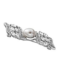Marquis CZ & Fresh Water Pearl Pin