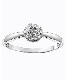 Silver-Plated Diamond Accent Ring